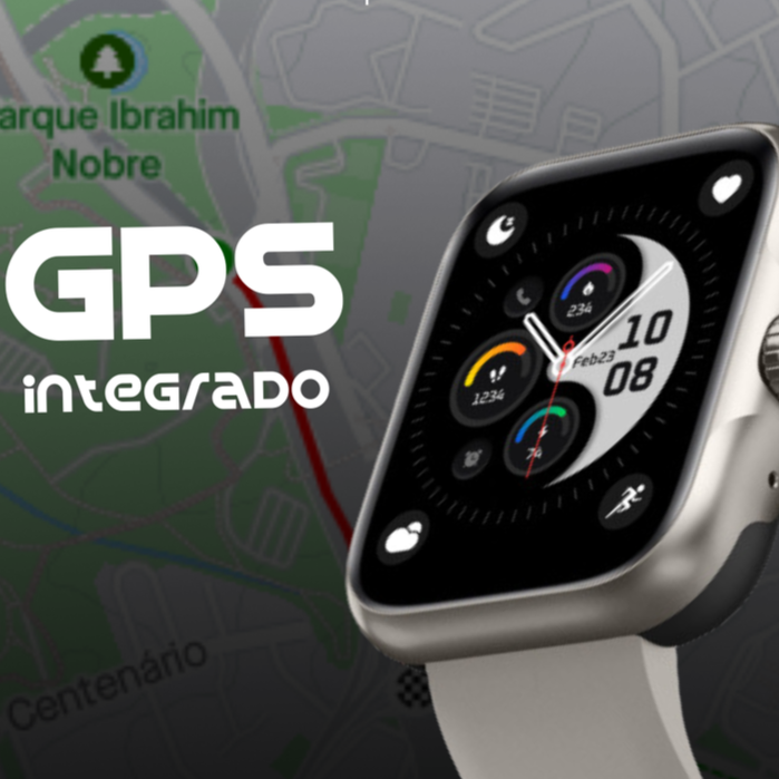 ACTION WEARZONE | Smartwatch Esportivo | A PROVA D'ÁGUA, GPS integrado