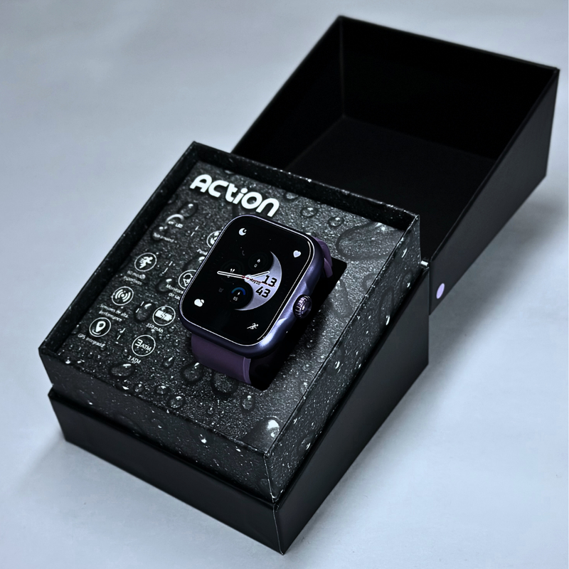ACTION WEARZONE | Smartwatch Esportivo | A PROVA D'ÁGUA, GPS integrado
